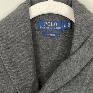 Polo by Ralph Lauren Gray Sweater with Pink Logo